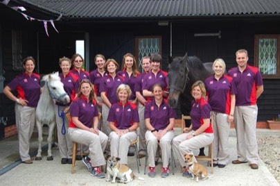 Sarah and the physiotherapy team - 2012 olympics